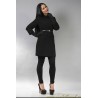Женское пальто в стиле Шанель черное