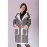 Трикотажное пальто кардиган из шерсти Ангоры